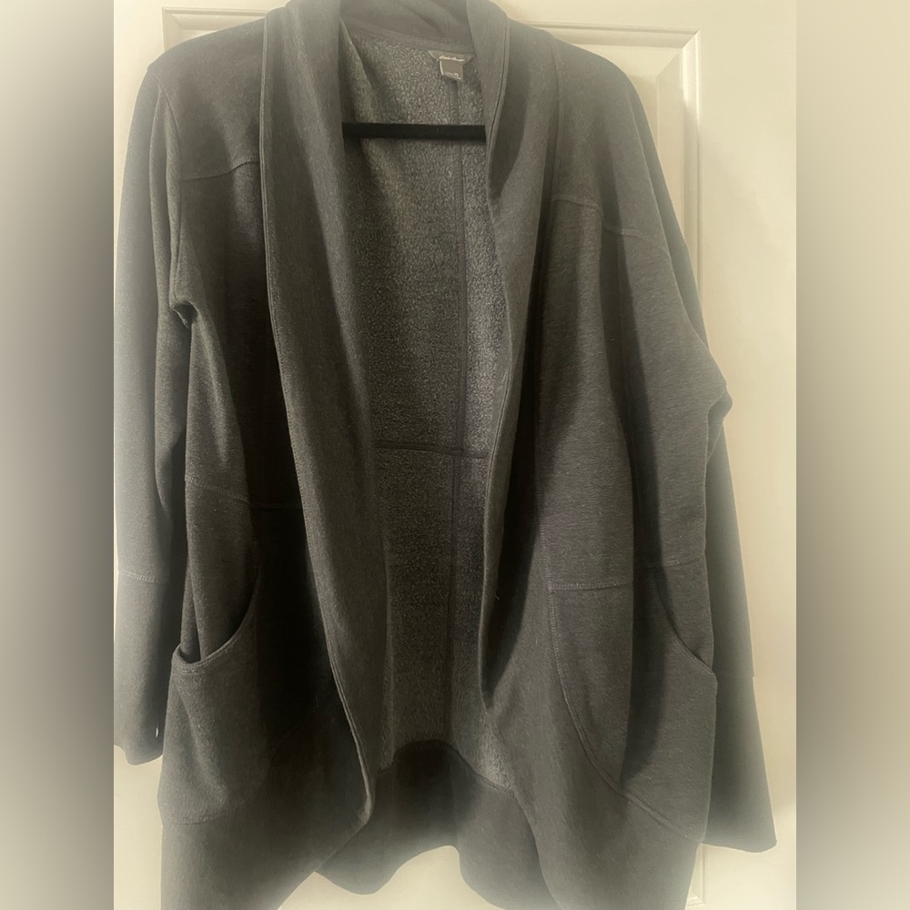 Charcoal gray cozy Eddie Bouer sweater size XL